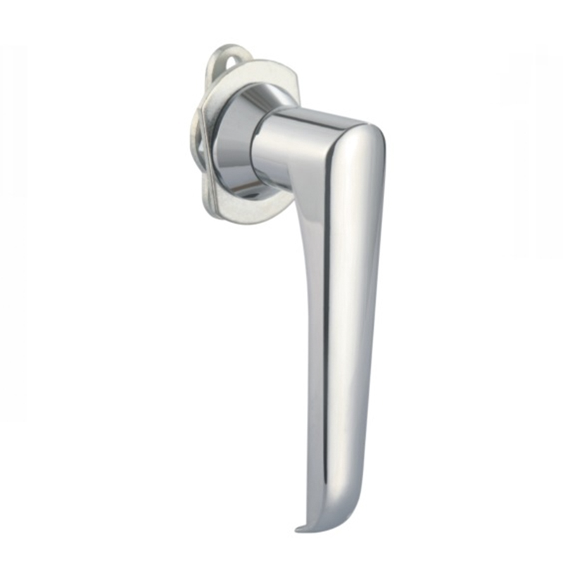 Description: Handle Lock
Material: ZDC base, handle. Steel cam.  
Surface: Chrome plated base, handle. Zinc plated cam
Remark: 90 degree turn achieve open and lock
