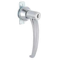 Description: Handle Lock
Material: ZDC base, handle and cylinder. Steel cam.  
Surface: Chrome plated base, handle and cylinder. Zinc plated cam
Remark: 90 degree turn achieve open and lock
