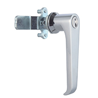 Description: Handle Lock
Material: ZDC base, handle and cylinder. Steel cam.  
Surface: Chrome plated base, handle and cylinder. Zinc plated cam
Remark: 90 degree turn achieve open and lock
