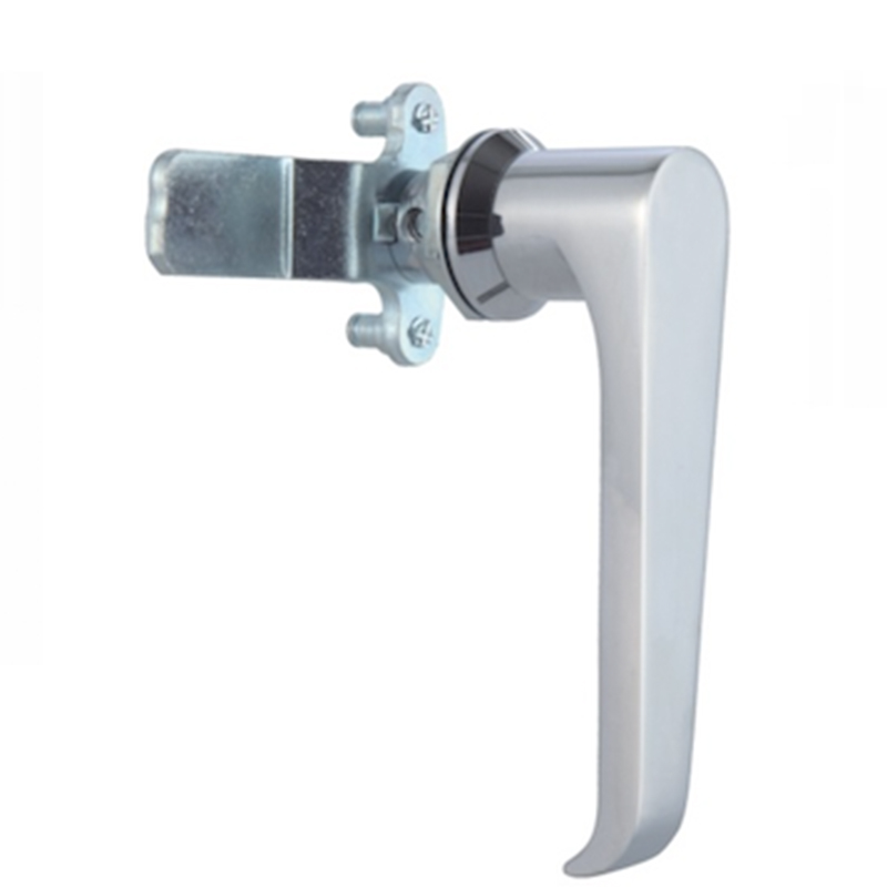 Description: Handle Lock
Material: ZDC base, handle and cylinder. Steel cam.  
Surface: Chrome plated base, handle and cylinder. Zinc plated cam
Remark: 90 degree turn achieve open and lock
