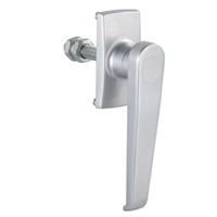 Description: Handle Lock
Material: ZDC base, handle, cylinder. Steel shaft.  
Surface: Chrome plated cylinder, power coated handle and base. Zinc plated shaft.
Remark: 90 degree turn achieve open and lock
