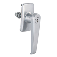 Description: Handle Lock
Material: ZDC base, handle, cylinder. Steel shaft.  
Surface: Chrome plated cylinder, handle and base. Zinc plated shaft.
Remark: 90 degree turn achieve open and lock
