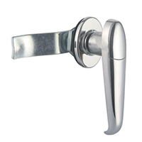 Description: Handle Lock
Material: ZDC base, handle and cylinder. Steel cam.  
Surface: Chrome plated base, handle and cylinder. Zinc plated cam
Remark: 90 degree turn achieve open and lock
