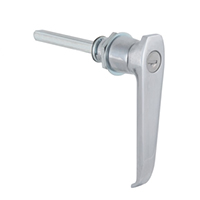 Description: Handle Lock
Material: ZDC base, handle, cylinder. Steel shaft.  
Surface: Chrome plated cylinder, handle and base. Zinc plated shaft.
Remark: 90 degree turn achieve open and lock. RH/LG open.
