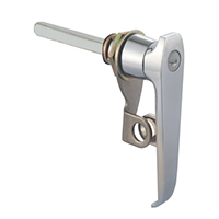 Description: Handle Lock
Material: ZDC base, handle, cylinder. Steel shaft. Stainless steel padlock hasp.  
Surface: Chrome plated cylinder, handle and base. Zinc plated shaft. Tumbled padlock hasp.
Remark: 90 degree turn achieve open and lock. RH/LH open.
