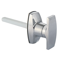 Description: Handle Lock
Material: ZDC base, handle, cylinder. Steel shaft.  
Surface: Chrome plated cylinder, handle and base. Zinc plated shaft.
Remark: 90 degree turn achieve open and lock
