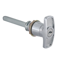 Description: Handle Lock
Material: ZDC base, handle, cylinder. Steel shaft.  
Surface: Chrome plated cylinder, handle and base. Zinc plated shaft.
Remark: 90 degree turn achieve open and lock. RH/LH open
