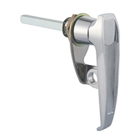 Description: Handle Lock
Material: ZDC base, handle, cylinder. Steel shaft. Stainless steel padlock hasp  
Surface: Chrome plated cylinder, handle and base. Zinc plated shaft. Tumbled padlock hasp.
Remark: 90 degree turn achieve open and lock. RH/LH
