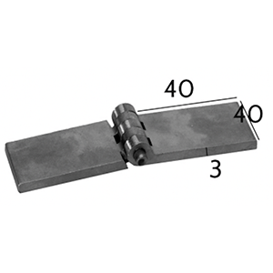 Name: Hinge 40x40x3mm
Material: Steel
Size: 40x40x3mm
Hinge Pin: 4mm
Joint Spacing: 5
