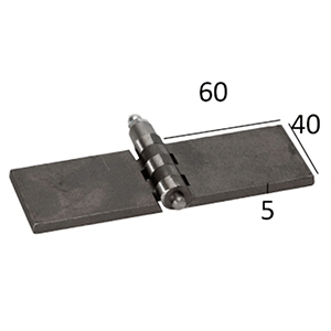 Name: Hinge 40x60x5mm lubricated
Material: Steel
Size: 40x60x5mm
Hinge Pin: 6mm
Joint Spacing: 5
