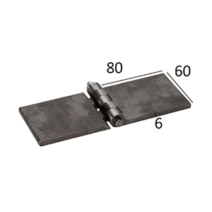 Name: Hinge 60x80x6mm lubricated
Material: Steel
Size: 60x80x6mm
Hinge Pin: 8mm
Joint Spacing: 5
